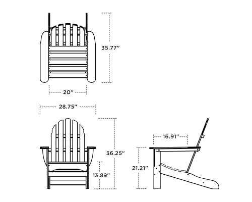 Polyethylene Outdoor Adirondack Chair and Outdoor Side Table L67116