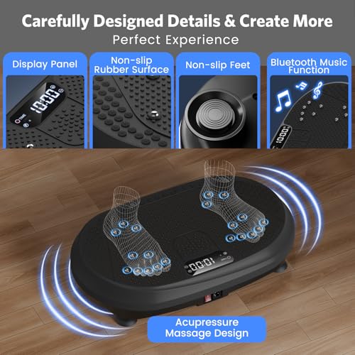 Vibration Plate Exercise Machine, 450 lbs Capacity Full Body Shaker Workout Equipment X83863