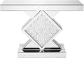 Rectangle Beveled Glass Mirrored Crystal Console Table W9064