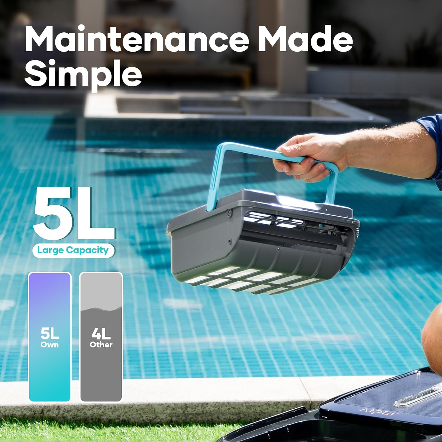 Robotic Pool Skimmer with Robotic Pool Cleaner N129