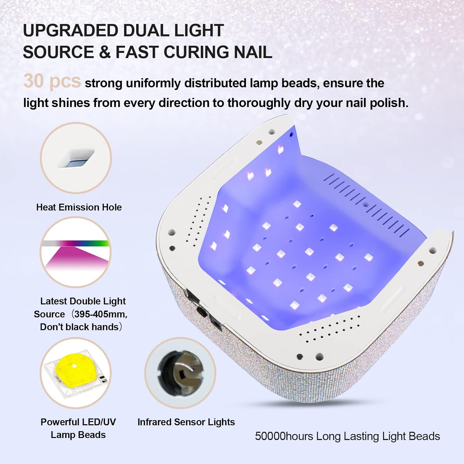 UV LED Nail Lamp and Rechargeable Nail Drill Machine P554
