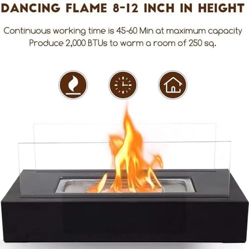 Black 28 cm Tabletop Fire Pit Y81223
