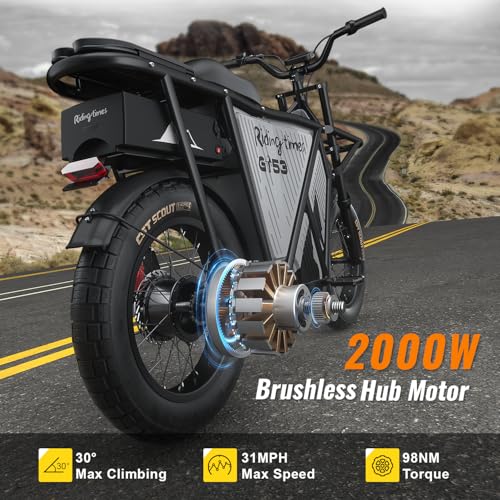 2000W Electric Cargo Bike with 1123WH Removable Battery B6050