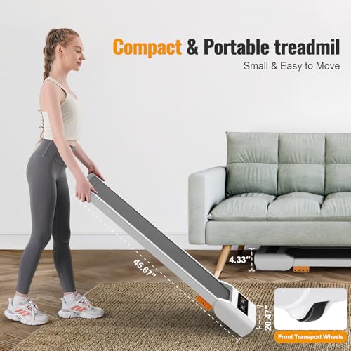 2.5HP Under Desk Treadmill with Remote Control & LED Display H7858