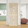 Charcoal Grey Pantry Cabinet with Wine Rack F503