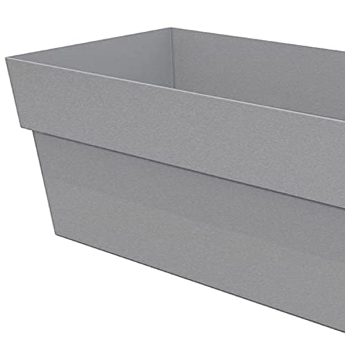 24" Casper White Matte Finish 100% Recycled Plastic Planter T3181