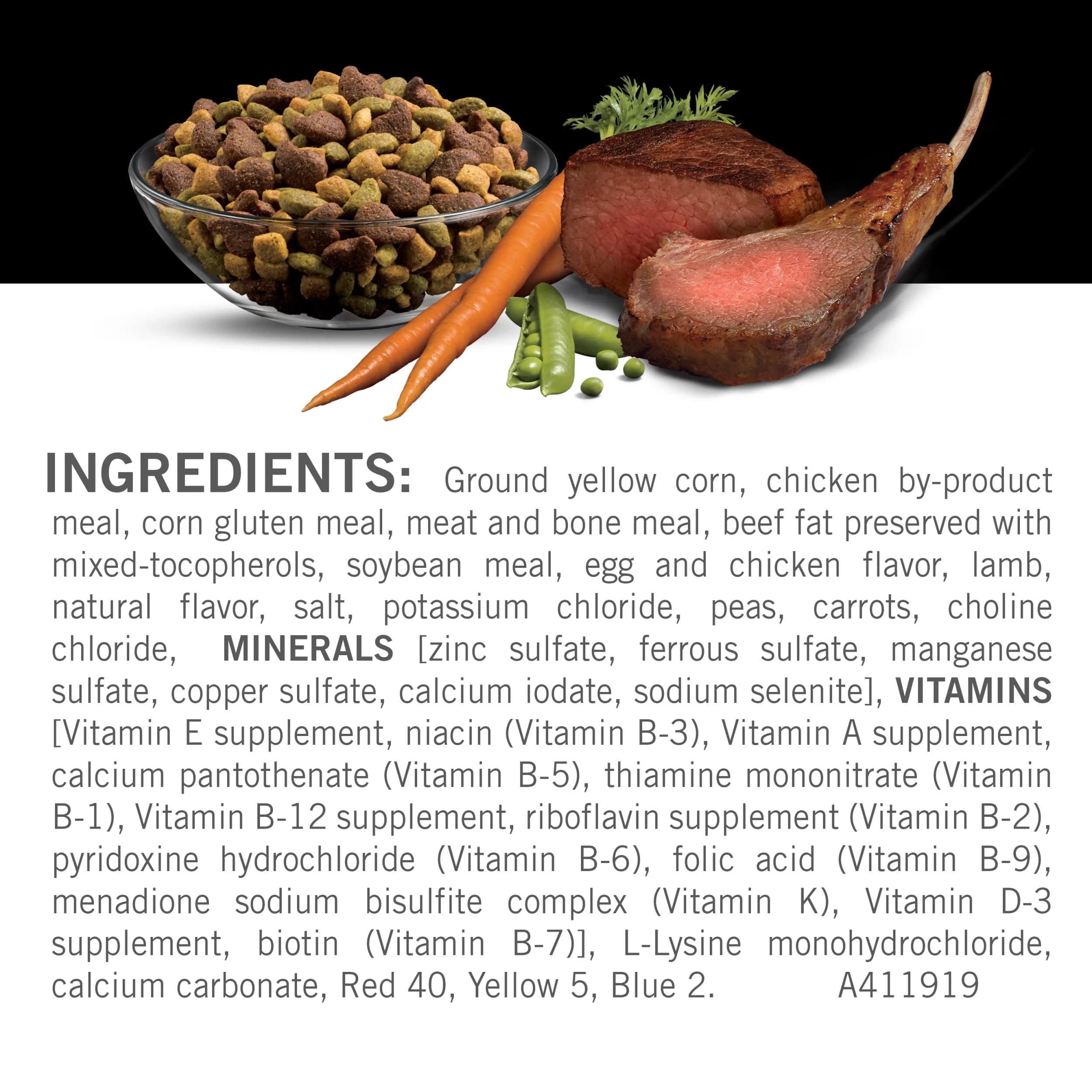 High Protein Dry Dog Food with Real Lamb & Beef Flavor, 44 lb. Bag O23462