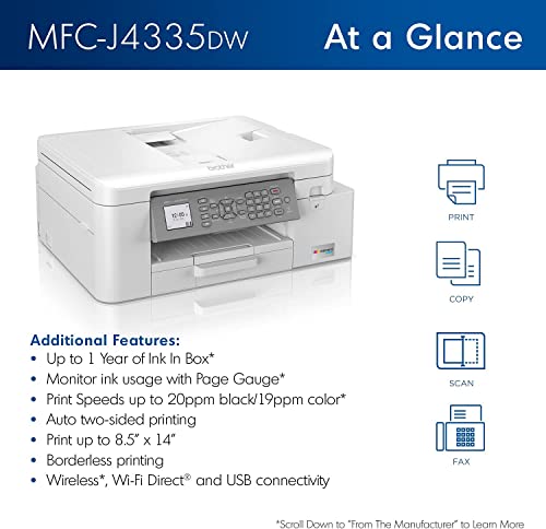 Wireless All-in-One Color Inkjet Printer with Duplex Printing R441645