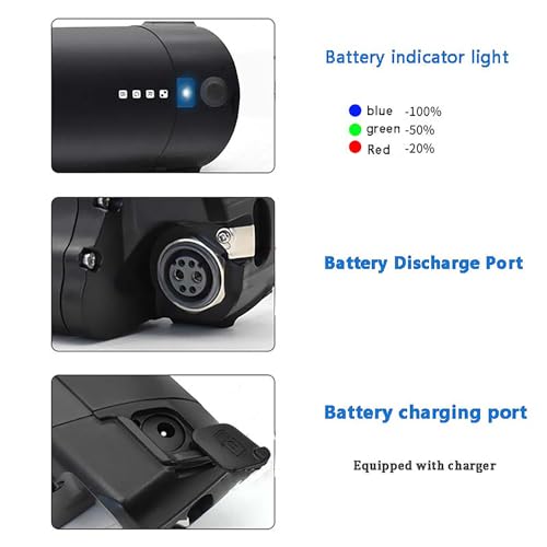 36V 10.4Ah Li-Ion E-Bike Down Tube Battery with Charger O3661