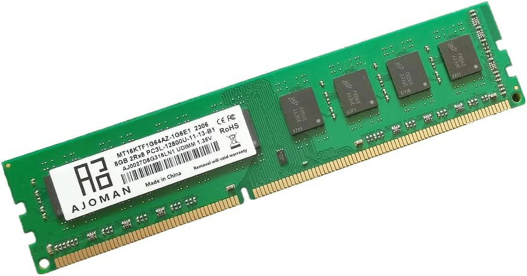 16GB Kit 8GBx2 DDR3 DDR3L 1600MHz Desktop RAM PC3L-12800U DIMM 1.35V 240-Pin CL11 Non-ECC UDIMM P72911