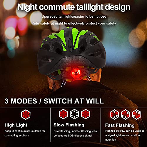 Adult Bike Helmet with Rear Light and Sun Visor B547683