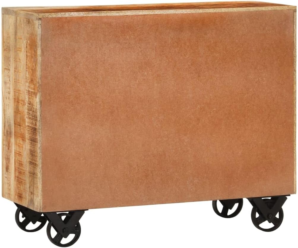 Solid Rough Wood Mango Sideboard with 3 Drawers O90427