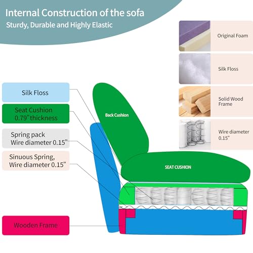 Modular Sectional Sofa, Fluffy Corduroy, Oversized 4 Seater with Ottomans O489940