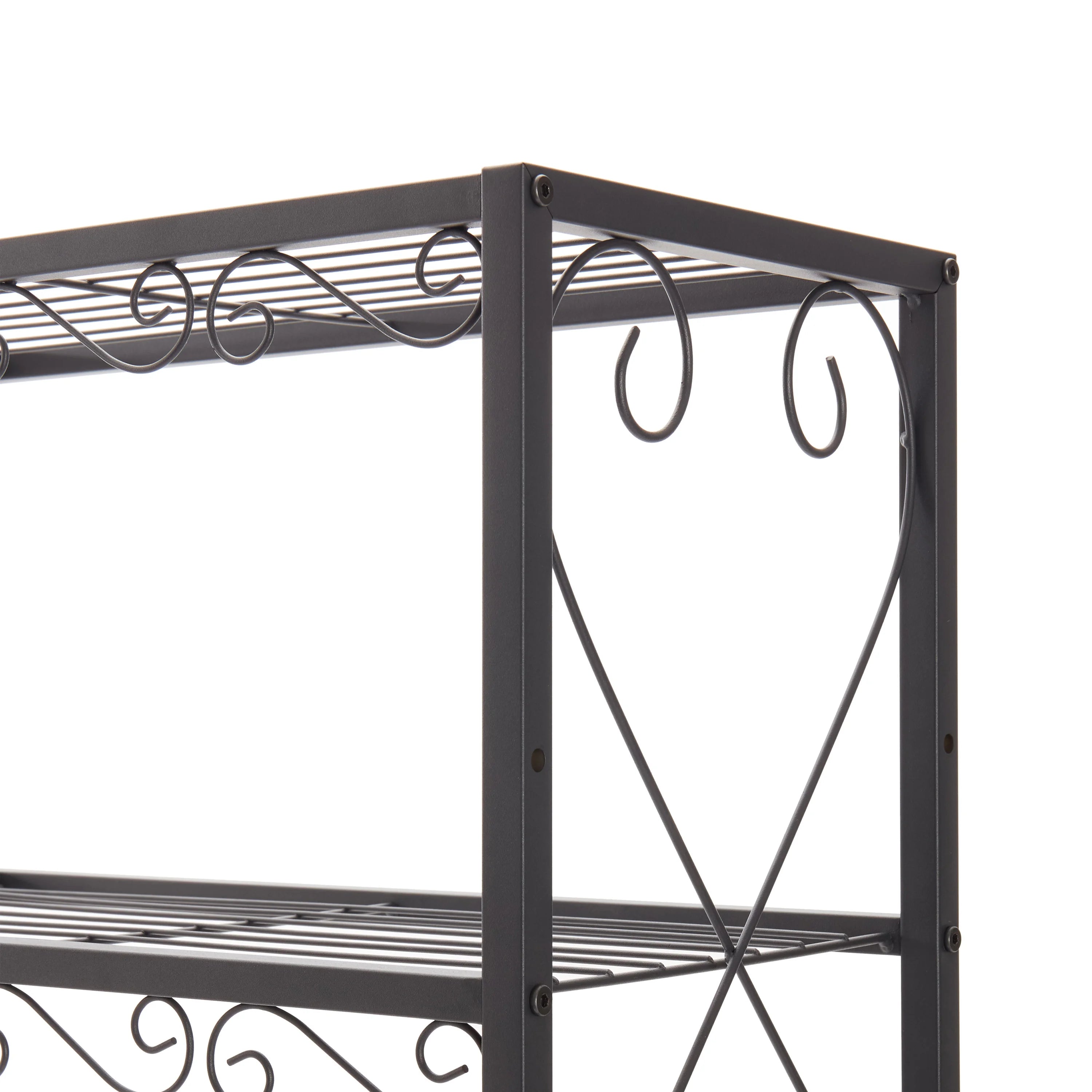 Queen Bed Frame with 2 Nightstands Headboards with Storage Cabinet, Headboard with Shelves, Bookcase Headboard Iron and Wood Rustic Brown C7817