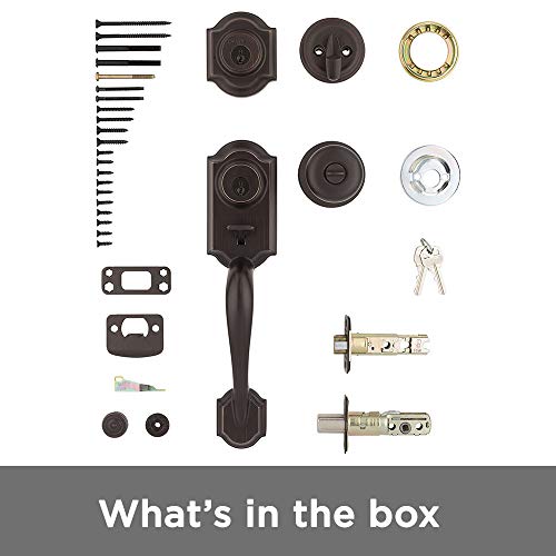 Polished Brass Front Door Lock Handle and Deadbolt Set Q20631