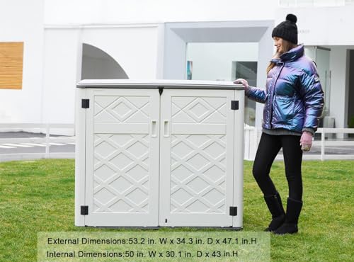 47 Cu.ft Resin Outdoor Storage Cabinet J48428
