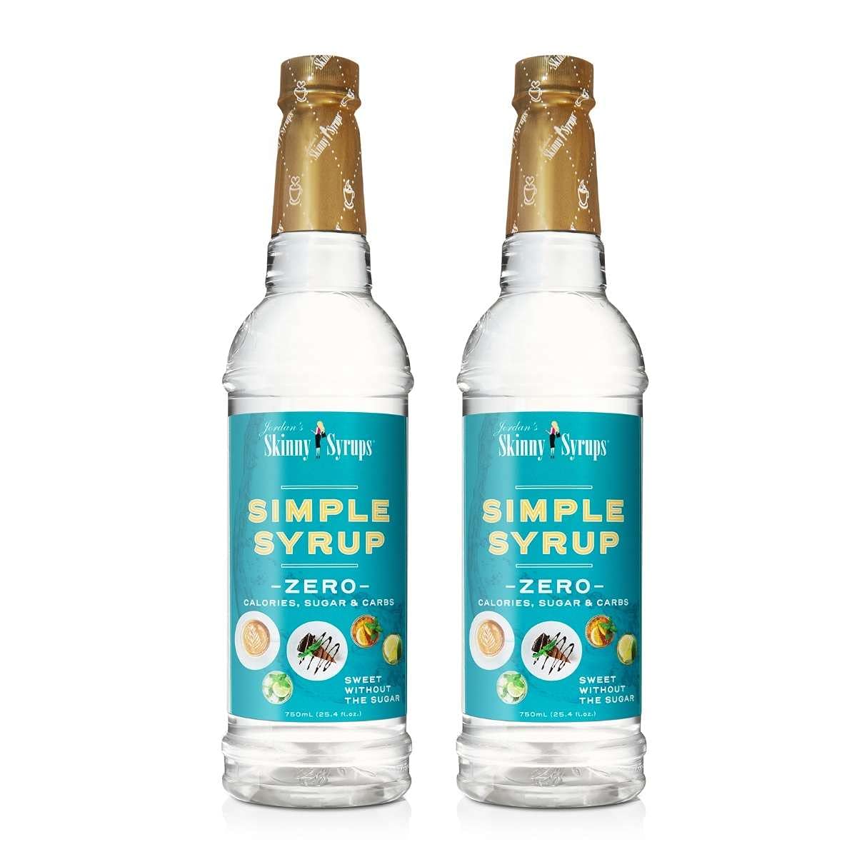 Natural Simple Syrup, Sugar Free Coffee Syrup, 25.4 Ounce Bottle (Pack of 2) D736