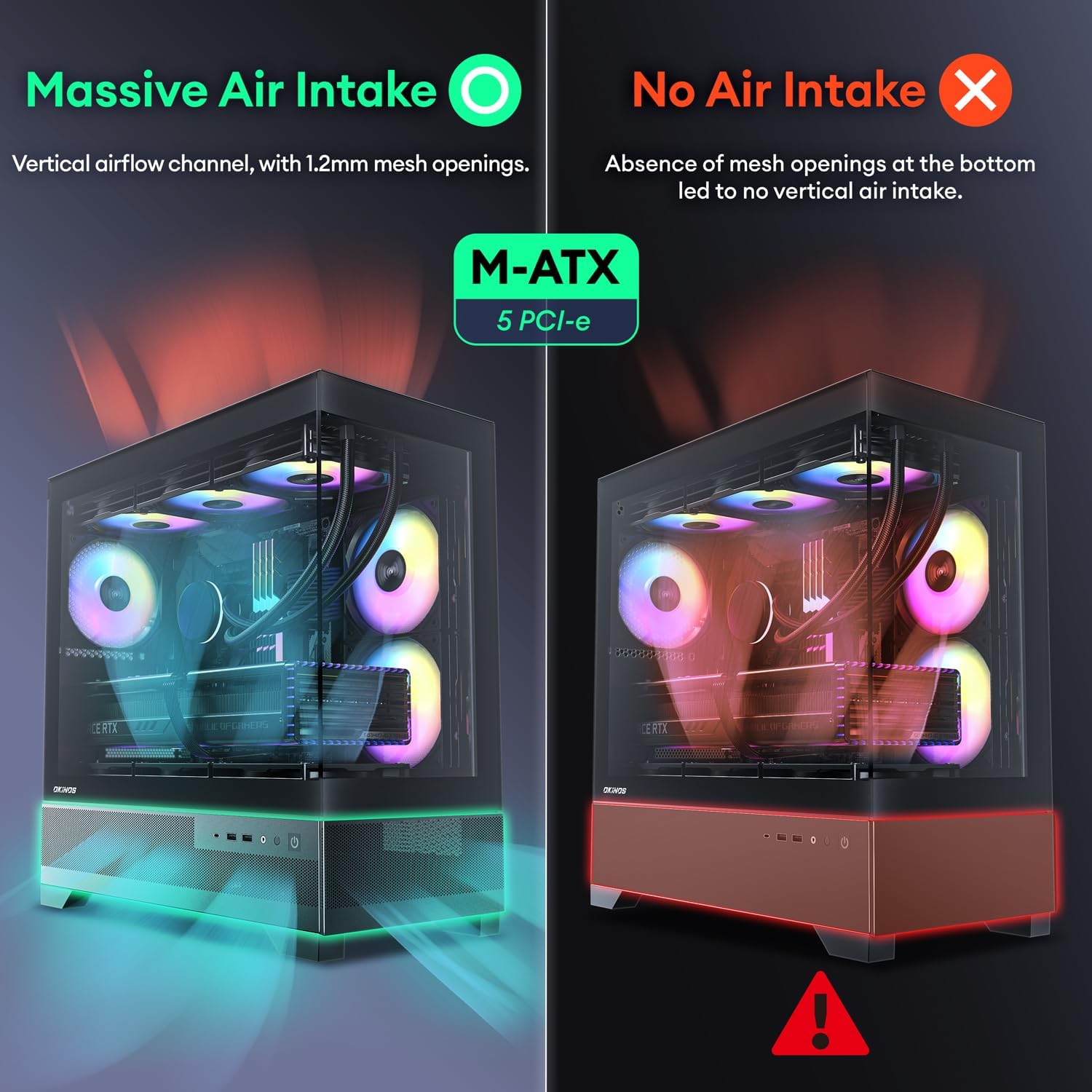 White Micro ATX PC Case with Tempered Glass X162934