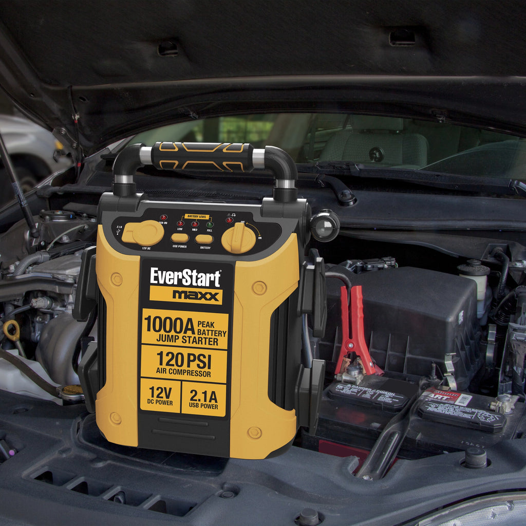 1000 Peak Amp Jump Starter with Compressor D943980
