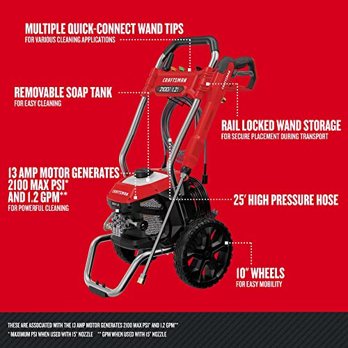 Electric Pressure Washer, Cold Water, 2100-PSI, 1.2 GPM, Corded Q401