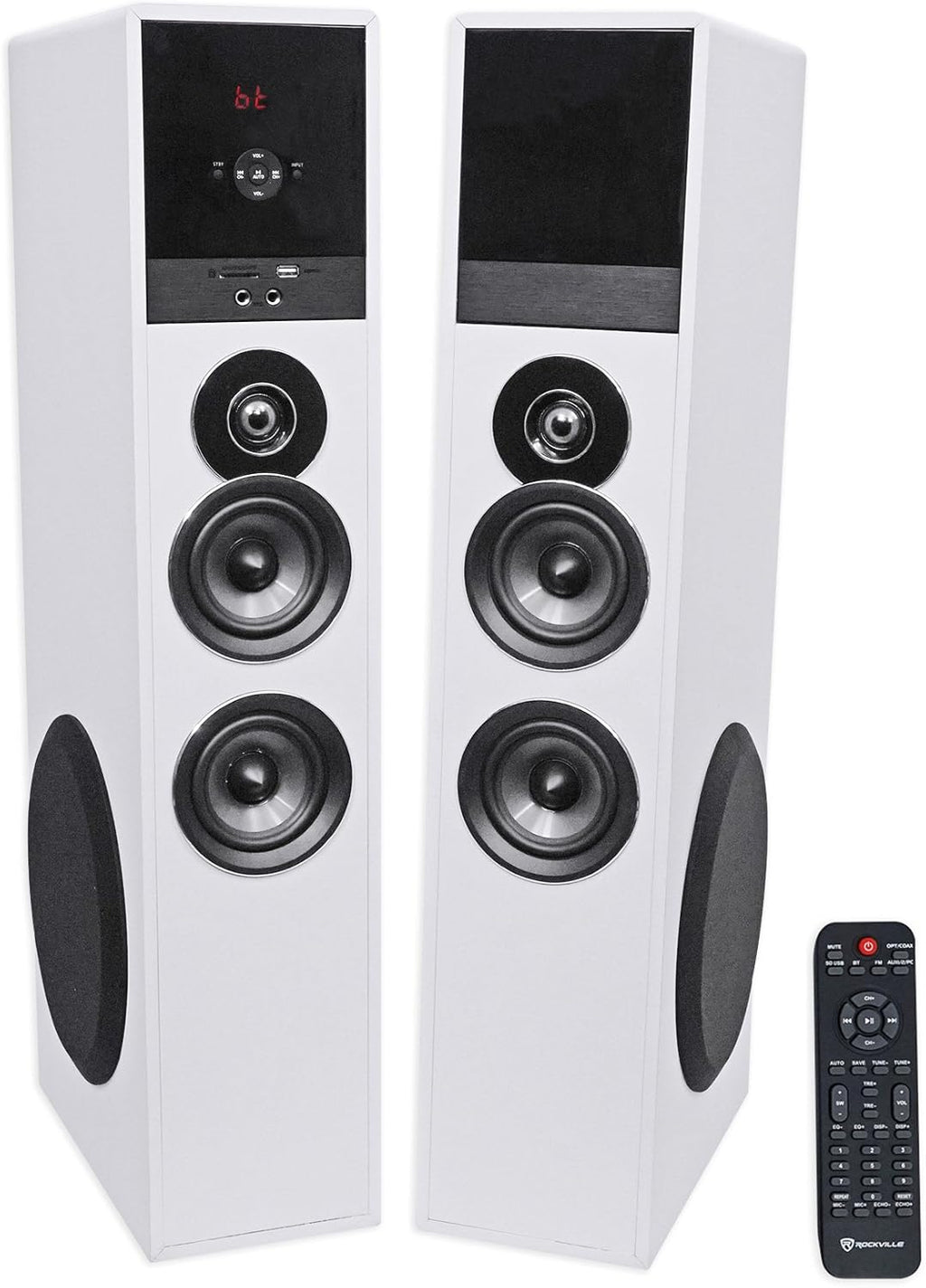 Cherry Powered Home Theater Tower Speakers 8" Sub Bluetooth USB H501808