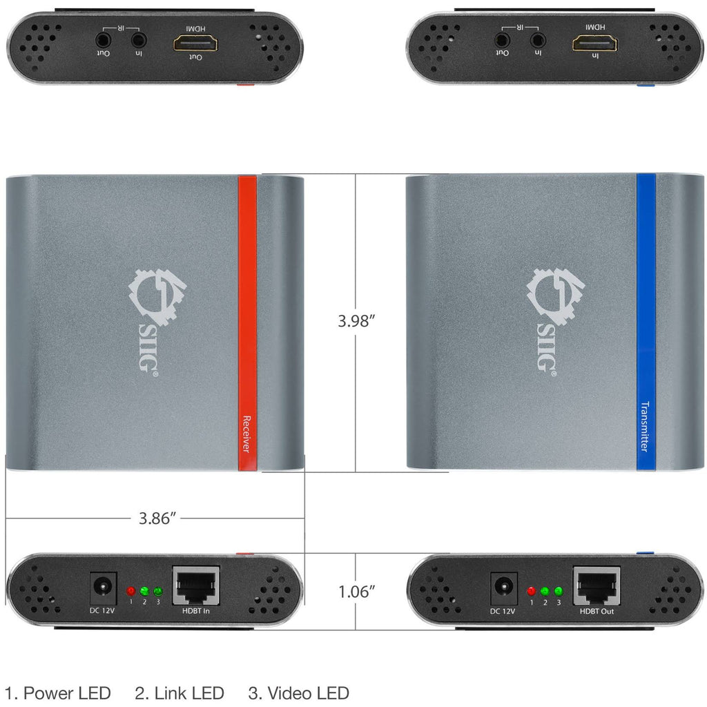 HDMI 4K HDBaseT Extender Over Single Cat5e/6 Cable with IR Control K639