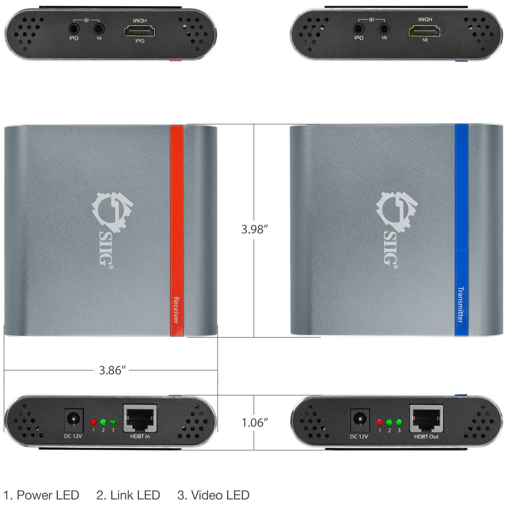 HDMI 4K HDBaseT Extender Over Single Cat5e/6 Cable with IR Control K639