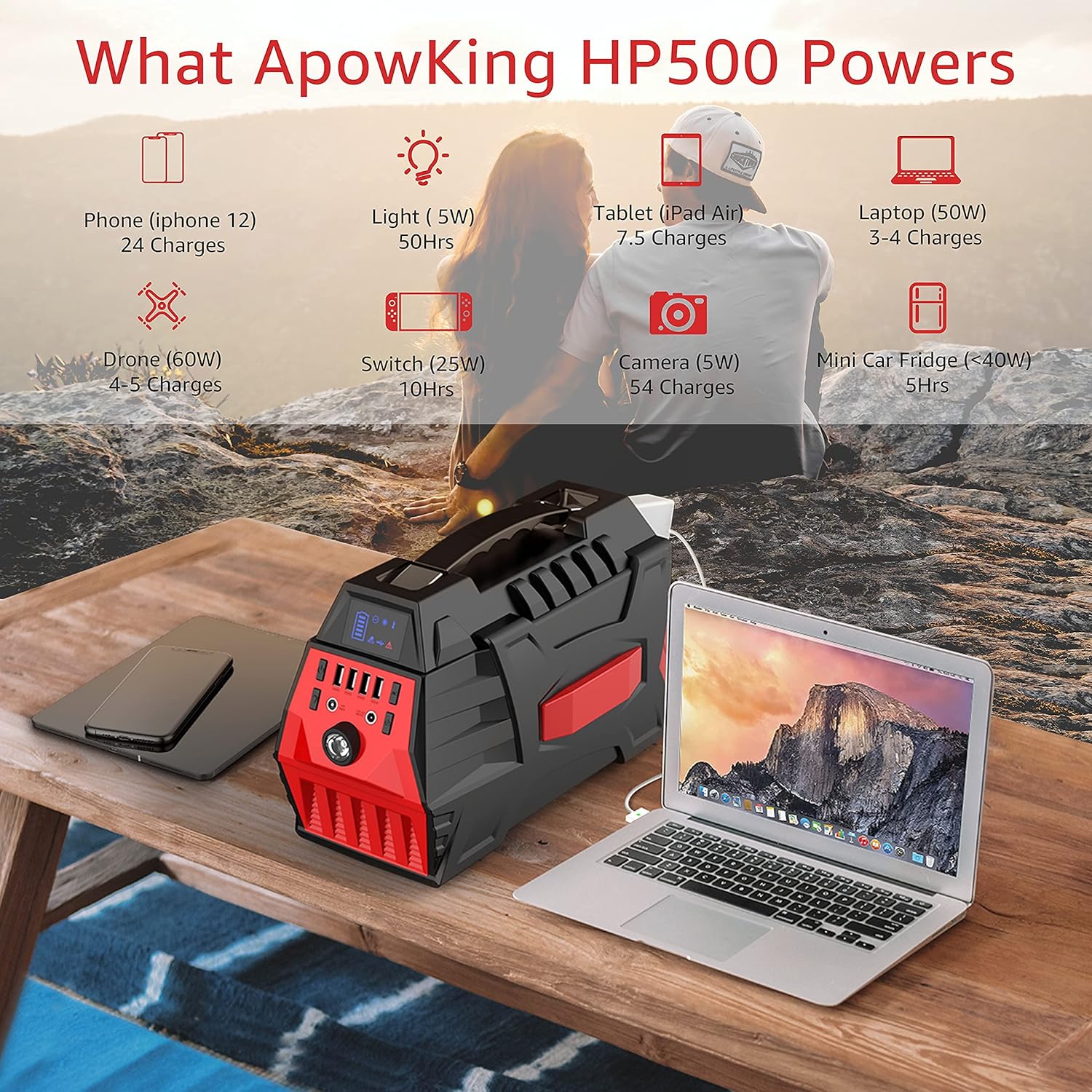 500W 296Wh Portable Power Station with Carry Bag L293
