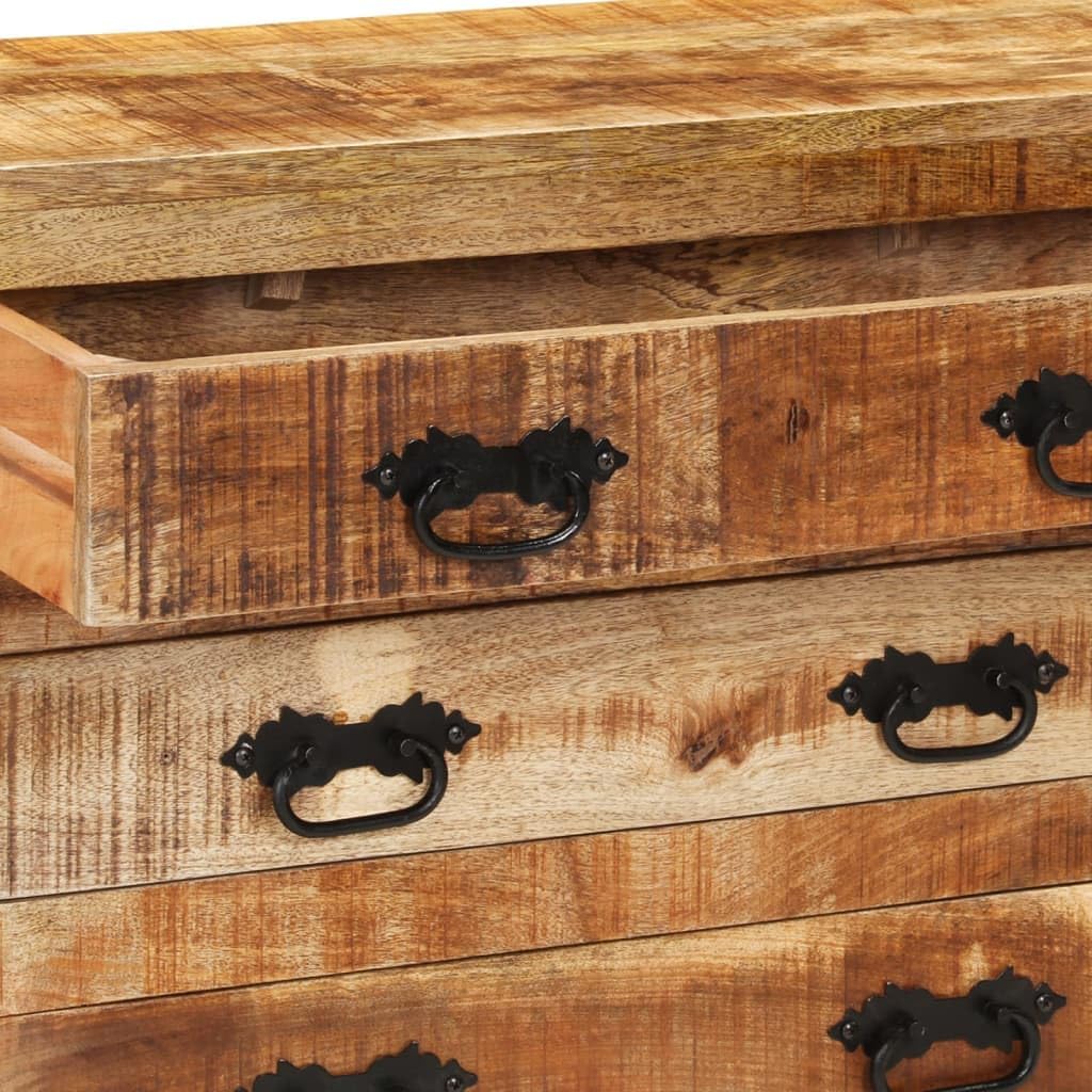 Solid Rough Wood Mango Sideboard with 3 Drawers O90427