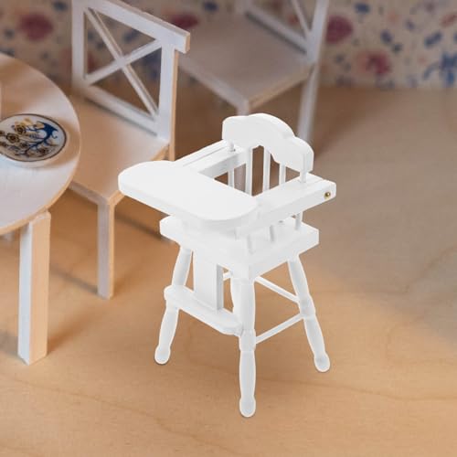 Wood Miniature Dollhouse High Chair I6376