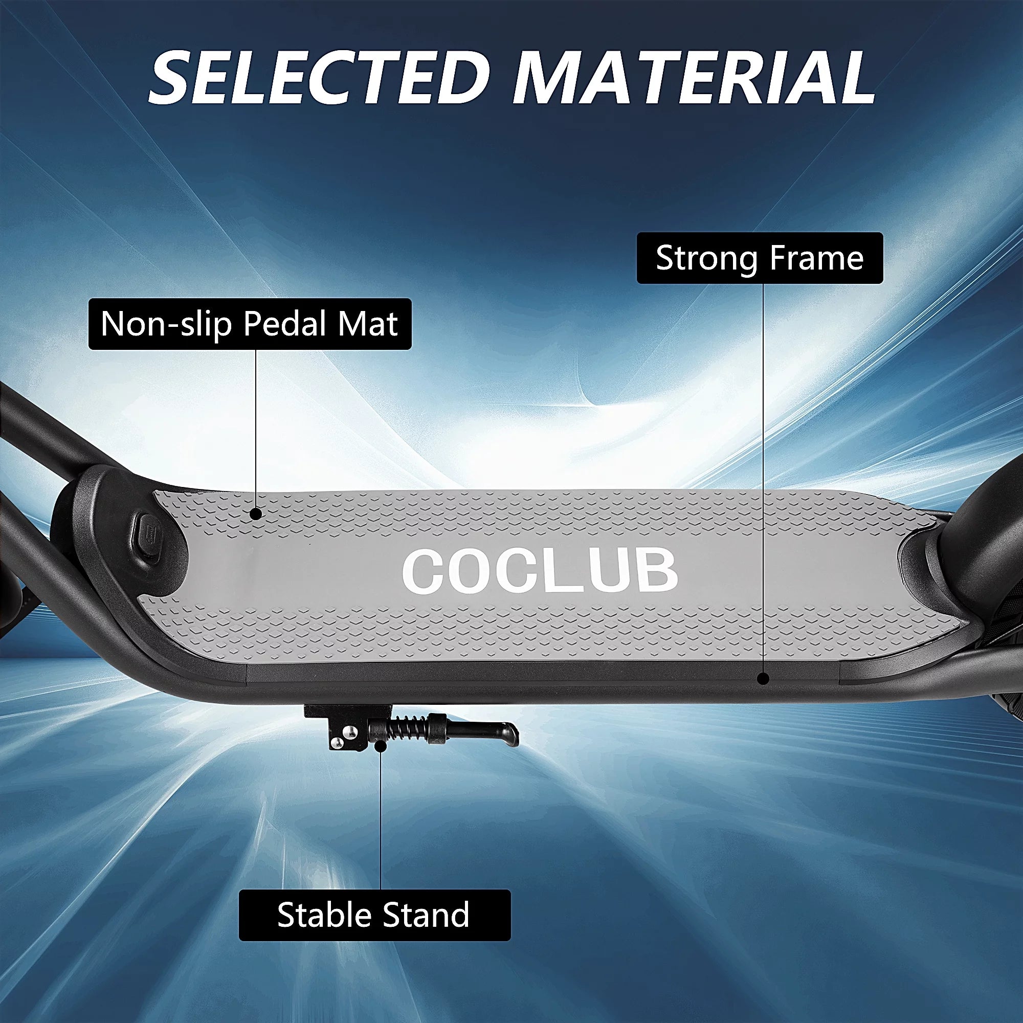 500W Motor 15 MPH 15 Miles Range 10" Solid Tires Folding Electric Scooter C862
