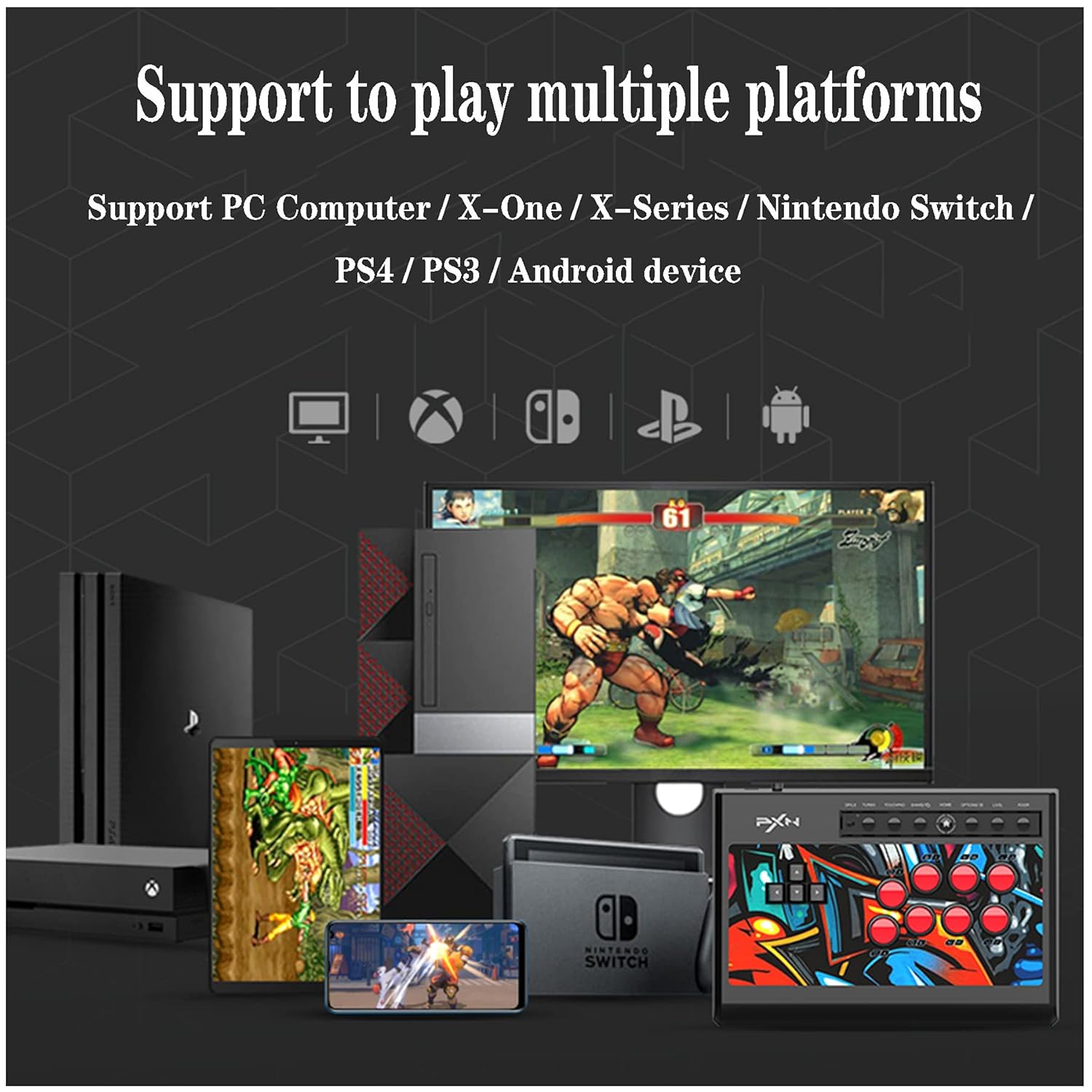 Arcade Fight Stick Mechanical Direction Button Controller J35915