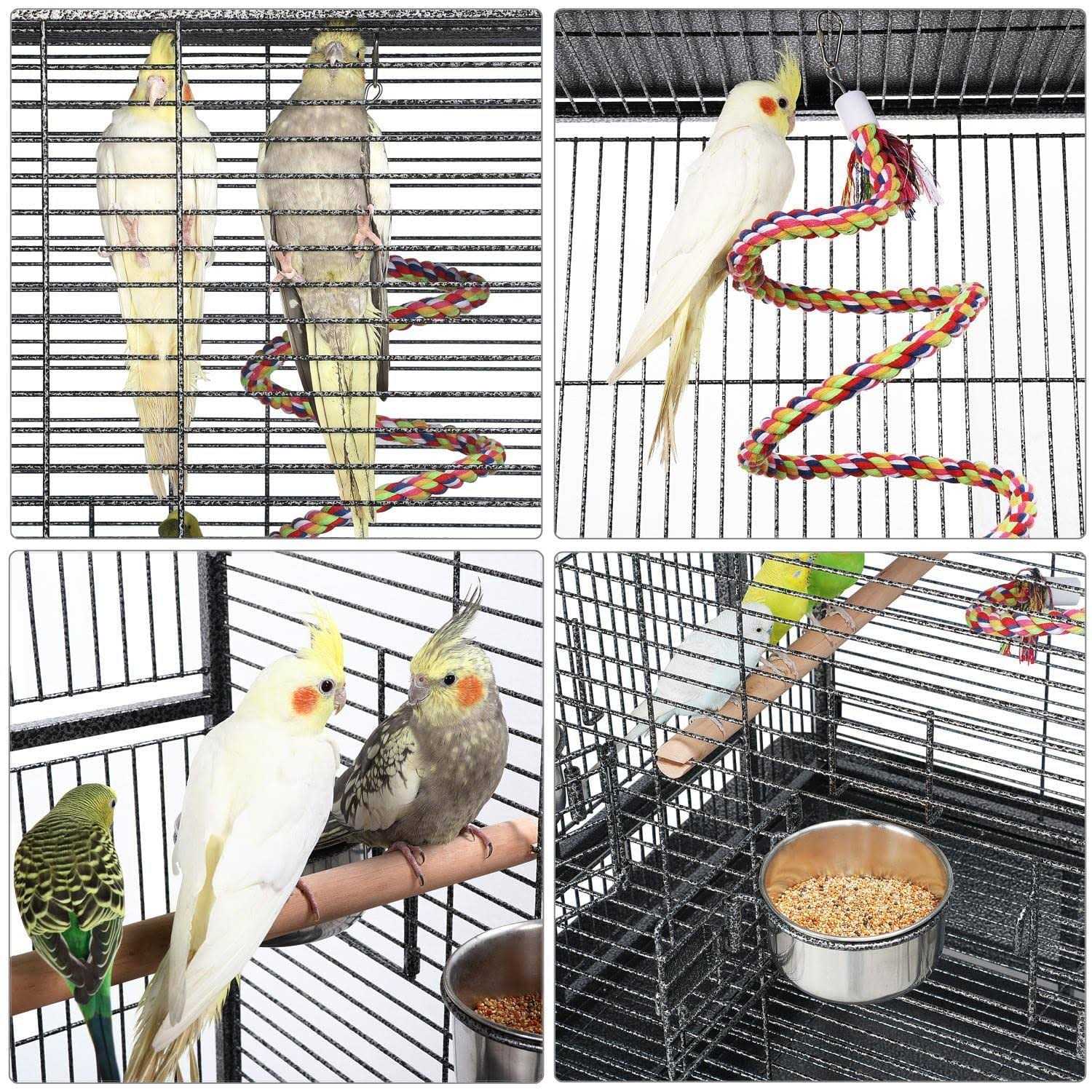 Wrought Iron Rolling Large Parrot Bird Cage R14181