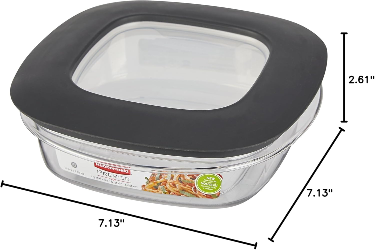 Grey 3-Cup Food Storage Container R91302