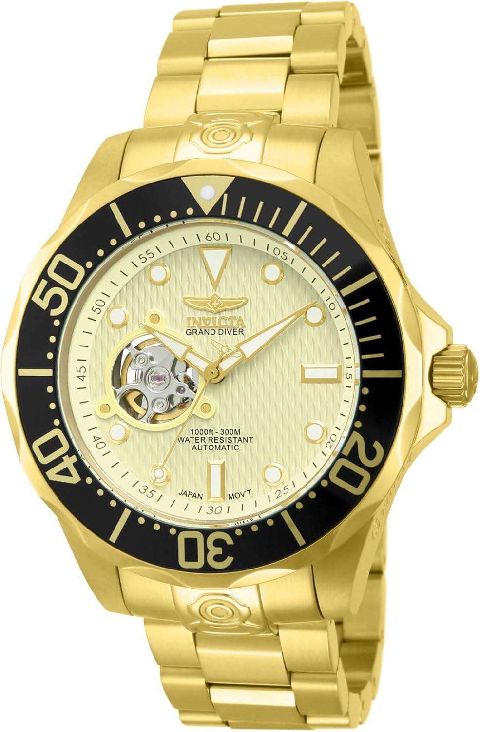 Gold Textured Dial Stainless Steel Watch W579490