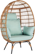 Oversized PE Rattan Egg Chair with Cushion and Headrest C159