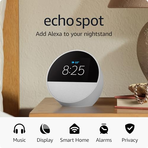 Black Smart Alarm Clock with Alexa G2883