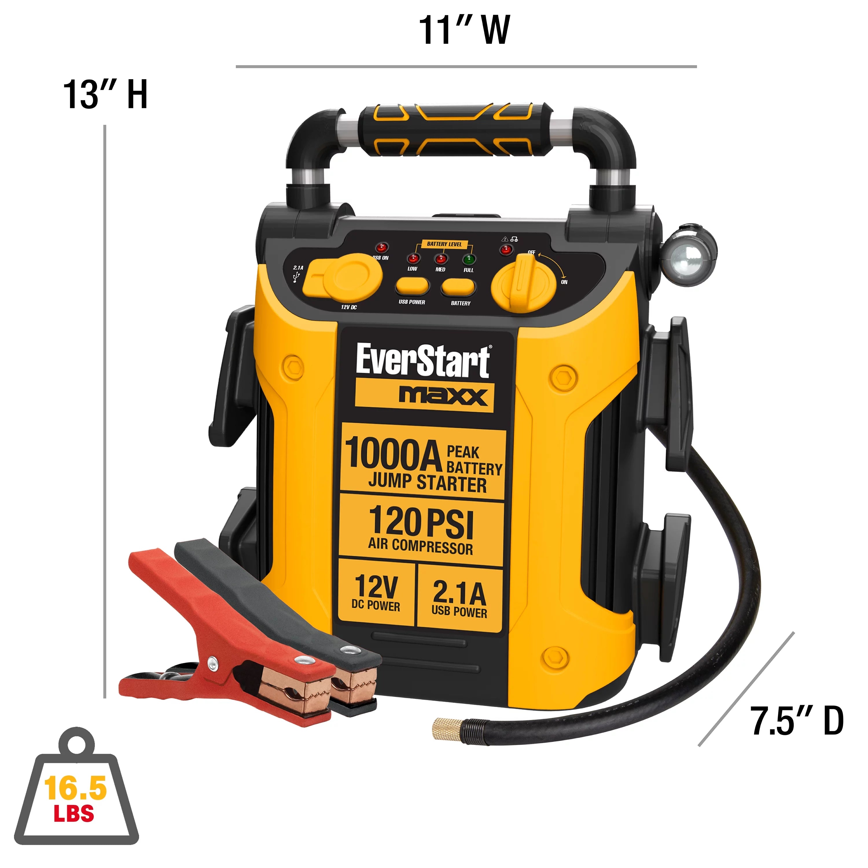 1000 Peak Amp Jump Starter with Compressor D943980