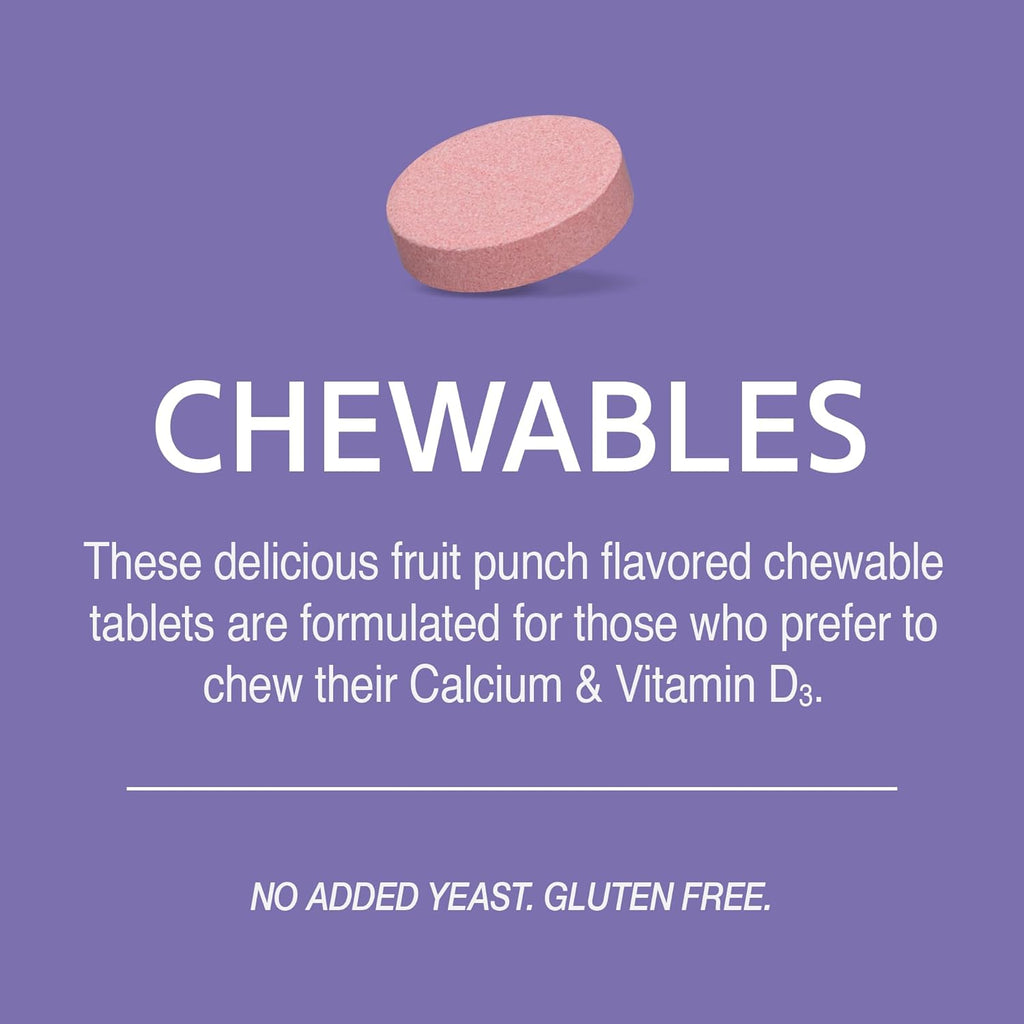 Calcium 600 mg Chewable Tablets, 75 Count S4344