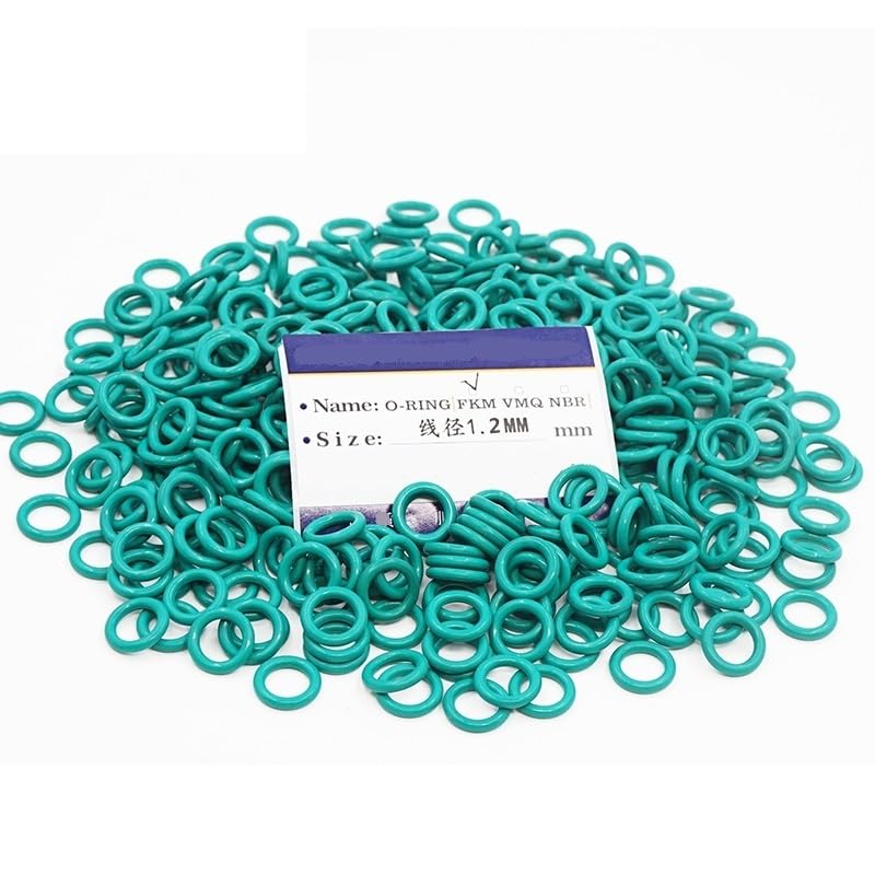 50pcs Green Fluorine Rubber O-Ring Seal OD5-24 * 1.2mm Wire Diameter FKM Washer Gasket X5888