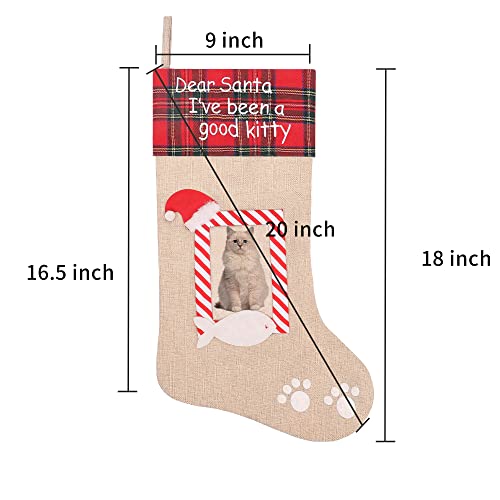 20 Inches Burlap Christmas Pet Stockings W7801