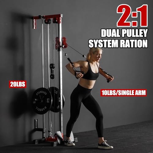 Wall Mount Cable Station with Dual Pulley System Z1244