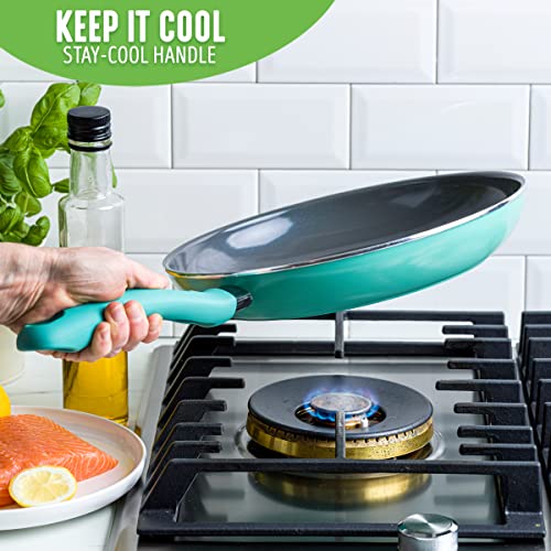 Turquoise 10" Nonstick Ceramic Frying Pan N197032