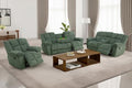 Manual Recliner Sofa Set, Corduroy Recliner Chair, Green Z451728