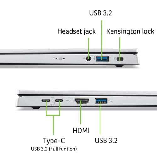 15.6" Full HD IPS Display Intel Core 3 Processor 8GB DDR5 128GB UFS Laptop N702303