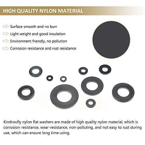 9 Sizes Nylon Flat Washers Assortment Kit M67824