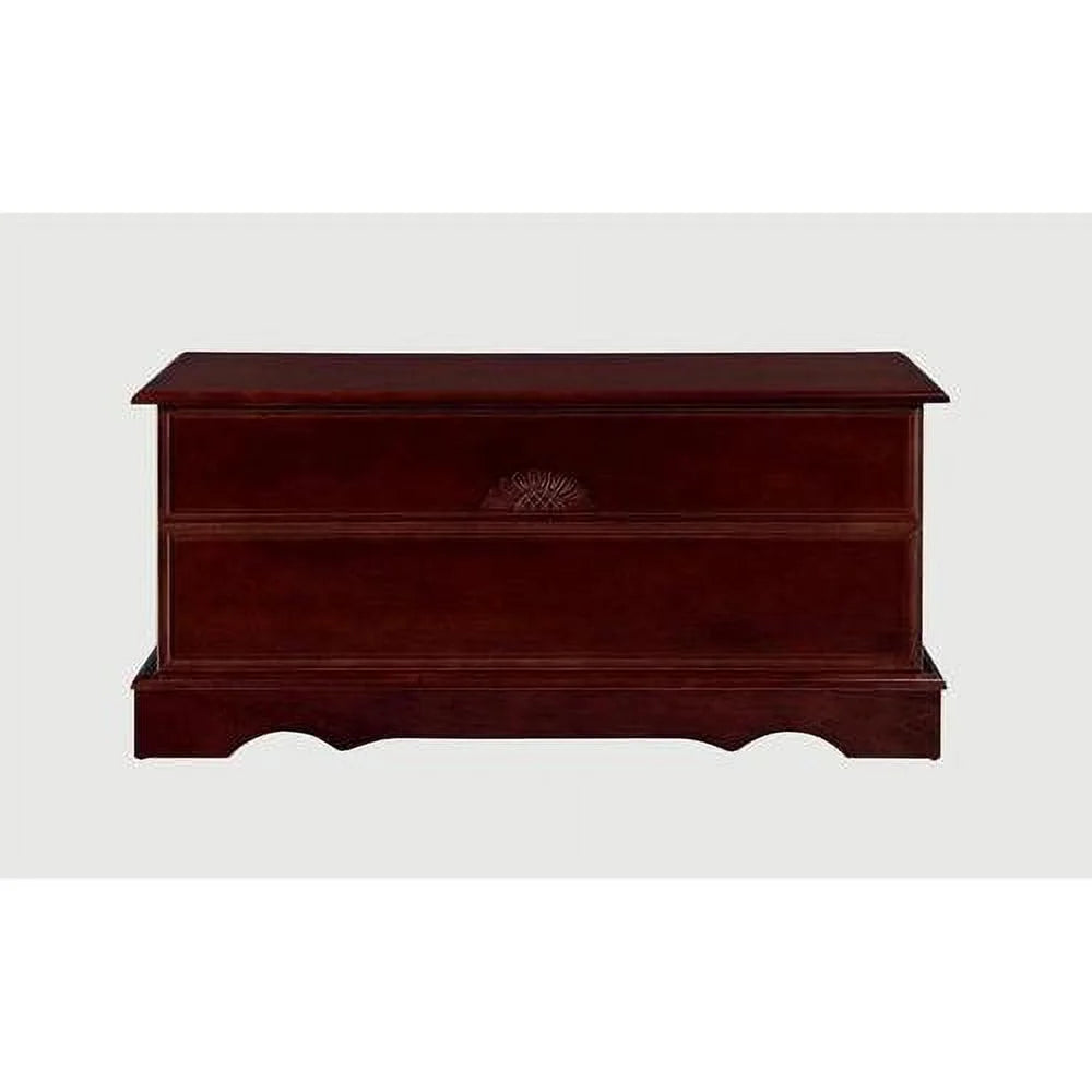 Warm Brown Cedar Lined Wood Storage Blanket Chest Trunk I353684