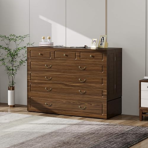 Queen Murphy Bed with Charging Station and Storage Drawer A141