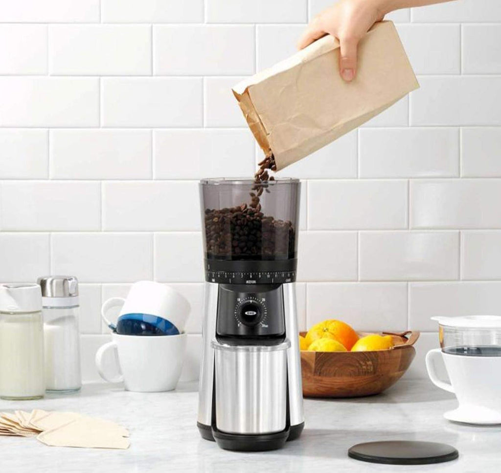 9 Cup Programmable Coffee Maker Bundle Conical Burr Coffee Grinder Stainless Steel/Black U2280