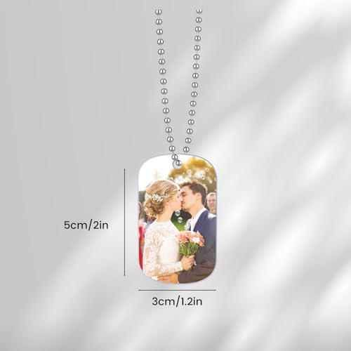 Fingerprint Dog Tag Pendant Necklace Z29865
